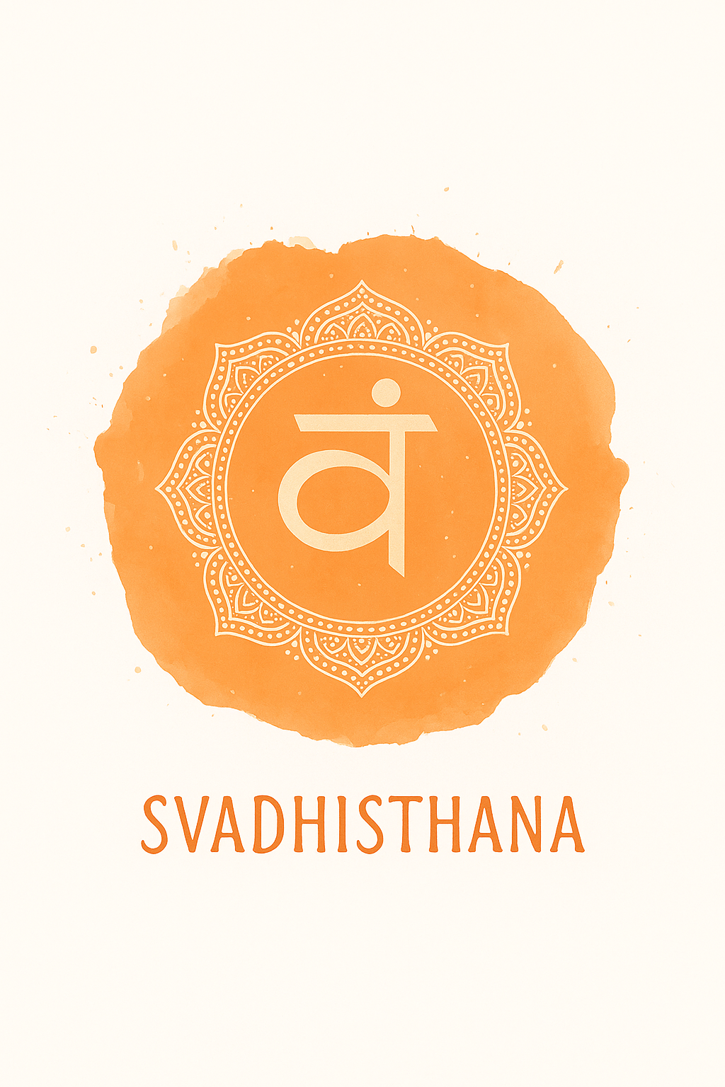 Accueil Illustration digitale du symbole du chakra Svadhisthana, associé à la créativité et aux émotions.